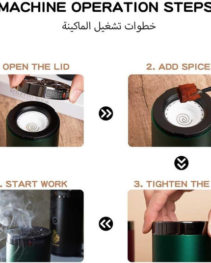 مبخرة كهربائية محمولة موزع روائح عطرية للسيارة والمنزل (اسود)